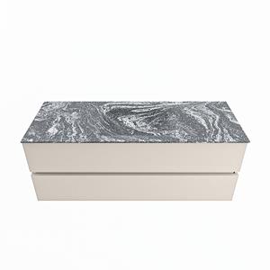 Mondiaz Vica Dlux badmeubel 130cm Linen - Cloud wastafel Lava midden - zonder kraangat
