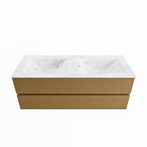 Mondiaz Vica Dlux badmeubel 130cm Oro - Cloud wastafel Opalo dubbel - zonder kraangat