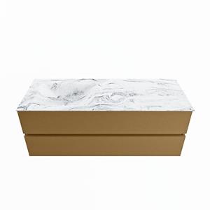 Mondiaz Vica Dlux badmeubel 130cm Oro - Cloud wastafel Glace links - met 1 kraangat