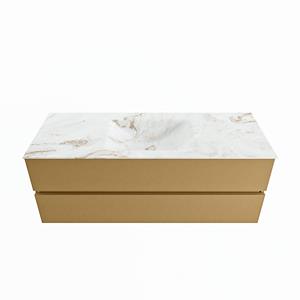 Mondiaz Vica Dlux badmeubel 130cm Oro - Cloud wastafel Frappe midden - zonder kraangat