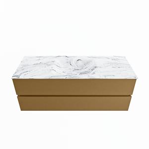 Mondiaz Vica Dlux badmeubel 130cm Oro - Cloud wastafel Glace midden - zonder kraangat