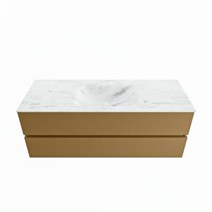 Mondiaz Vica Dlux badmeubel 130cm Oro - Cloud wastafel Opalo midden - zonder kraangat
