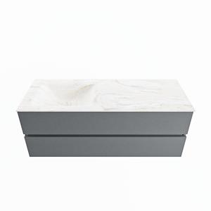 Mondiaz Vica Dlux badmeubel 130cm Plata - Cloud wastafel Ostra links - met 1 kraangat