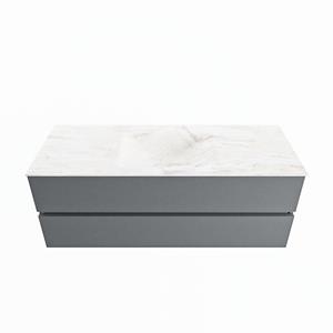 Mondiaz Vica Dlux badmeubel 130cm Plata - Cloud wastafel Ostra midden - zonder kraangat