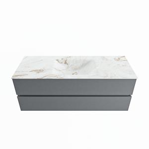 Mondiaz Vica Dlux badmeubel 130cm Plata - Cloud wastafel Frappe midden - met 1 kraangat