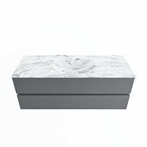 Mondiaz Vica Dlux badmeubel 130cm Plata - Cloud wastafel Glace midden - met 1 kraangat