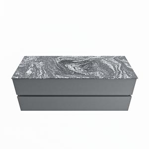 Mondiaz Vica Dlux badmeubel 130cm Plata - Cloud wastafel Lava midden - met 1 kraangat