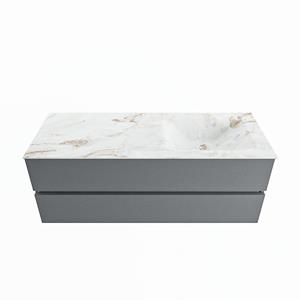 Mondiaz Vica Dlux badmeubel 130cm Plata - Cloud wastafel Frappe rechts - zonder kraangat