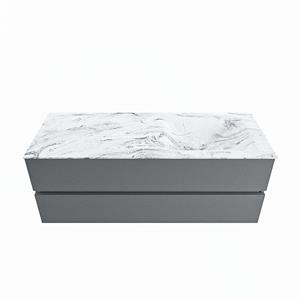Mondiaz Vica Dlux badmeubel 130cm Plata - Cloud wastafel Glace rechts - zonder kraangat