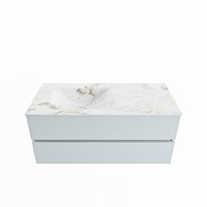 Mondiaz Vica Dlux badmeubel 110cm Clay - Cloud wastafel Frappe links - zonder kraangat