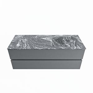 Mondiaz Vica Dlux badmeubel 130cm Plata - Cloud wastafel Lava rechts - zonder kraangat