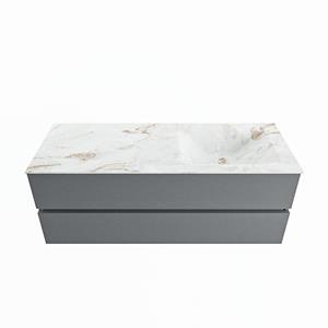 Mondiaz Vica Dlux badmeubel 130cm Plata - Cloud wastafel Frappe rechts - met 1 kraangat