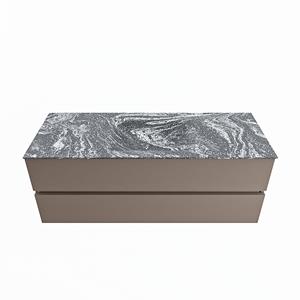 Mondiaz Vica Dlux badmeubel 130cm Smoke - Cloud wastafel Lava midden - met 1 kraangat