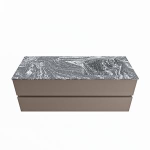 Mondiaz Vica Dlux badmeubel 130cm Smoke - Cloud wastafel Lava rechts - zonder kraangat