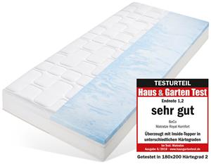 Beco Taschenfederkernmatratze Royal Komfort Gel, 26 cm hoch, 480 Federn, (1 St.), von Haus & Garten mit SEHR GUT ausgezeichnet, getestet in Gr. 180x200 cm H2 - Wendematratze mit zw