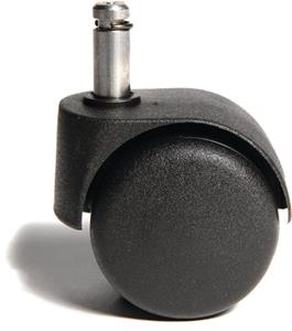 Topstar Wielen | voor zachte legplanken wiel-d. 50 mm | passend voor bureaudraaistoel | stiftlengte 23 mm stift-d. 10 mm | 5 st./zak | 