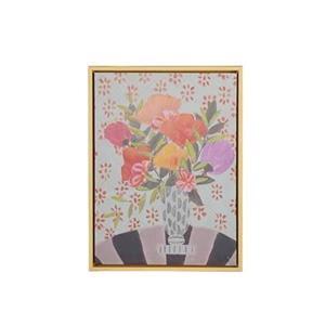 Mica Decorations Floria Muurdecoratie - L30 x H40 cm - Canvas