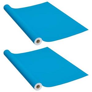 VidaXL Meubelfolies zelfklevend 2 st 500x90 cm PVC azuurblauw