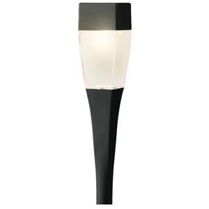 Solar tuinlamp/prikspot zwart op zonne-energie 26 cm -