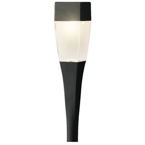 Lumineo Solar tuinlamp/prikspot zwart op zonne-energie 26 cm -