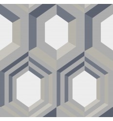 Dutch Wallcoverings Behang Galactik Retro Grijs/Blauw J407-08