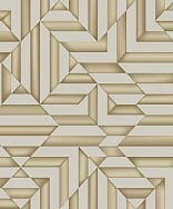 Dutch Wallcoverings Behang Galactik Ruit/Streep Beige/Goud L858-08