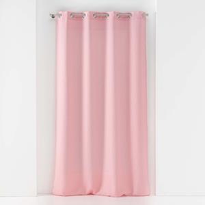 Douceur d intérieur Vitrages  PANNEAU A OEILLETS 140 x 240 CM VOILE TISSE SOANE ROSE