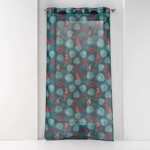 Vitrages  PANNEAU A OEILLETS 140 x 240 CM VOILE SABLE IMPRIME CARACAS BLEU