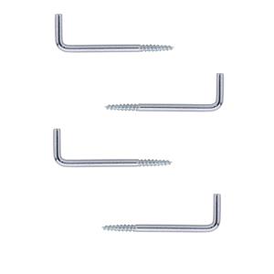 8x Feestverlichting / feestlampjes schroefhaken staal verzinkt met houtdraad L6 x H2 cm -