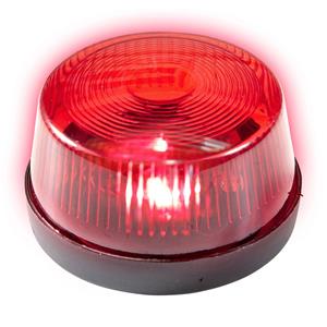 Widmann Rode politie LED zwaailamp/zwaailicht met sirene 7 cm -