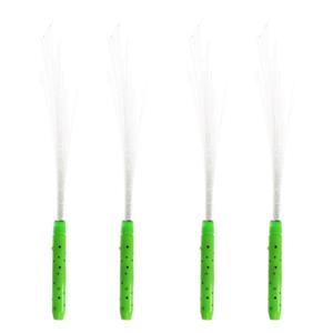 Set van 4x stuks fiber LED licht stick groen -