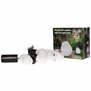 2x Witte feestverlichting 10 lampen -