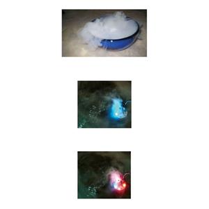Mistmaker rook machine met lampjes in 3 kleuren 5 x 4 cm -