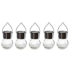 5x Solar party verlichting hanger voor buiten 13 cm -