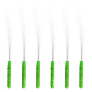 Set van 10x stuks fiber LED licht stick groen -