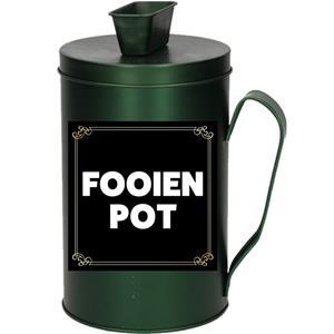 Inzamel fooienpot collectebus 18 cm groen -