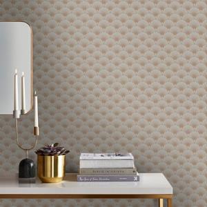 DecoMode Vliesbehang Ecailles Gatsby Beige