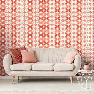 Praxis Seventies Fotobehang Print S709a4 Oranje Beige 186x270cm