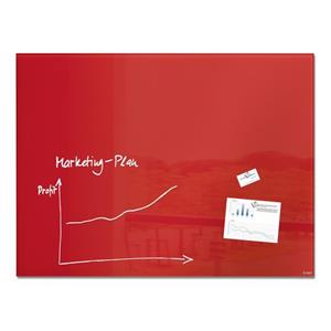 Sigel Glas-Whiteboard Artverum 120x90x1,8cm rot