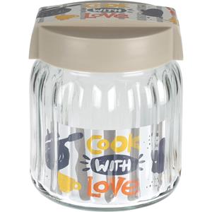 Excellent Houseware Voorraadpot Glas 1L Met Deksel