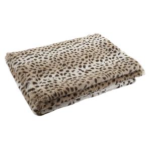 Items Fleece deken luipaard/panter dierenprint 150 x 200 cm -