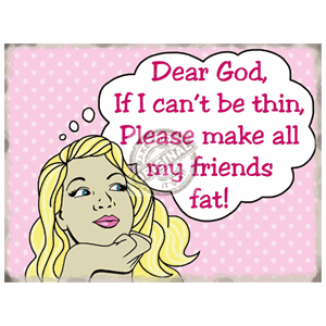 Metalen plaatje Dear God 15x20 cm -