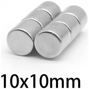 LuxeBass Sterke N50 Lodestone Neodymium Magneetjes 10x10mm | Magneten | Geschikt voor Koelkast Whitebord en Overige | 10 Stuks LB633