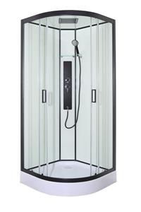 Saniclear Elite gesloten douchecabine kwartrond thermostaat kitvrij 90x90cm