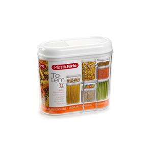 Forte Plastics Voorraadbus met strooi deksel - 1 liter - kunststof -