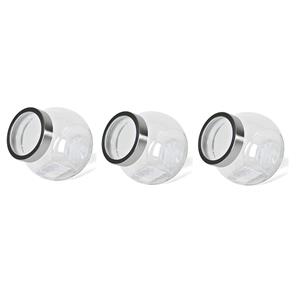 4x Transparante snoeppotten/voorraadpotten van glas 2200 ml -