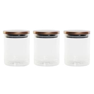 Items Item voorraadpot/voorraadbus - 6x - glas - met deksel - 750 ml -