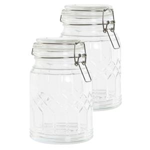 Items 6x stuks voorraadpotten/weckpotten 710 ml glas met metalen beugelsluiting -