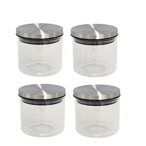 10x Transparante voorraadbussen/voorraadpotten van glas 400 ml -