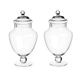 Secret de Gourmet 2x stuks snoeppotten/voorraadpotten 2,1L glas met deksel -